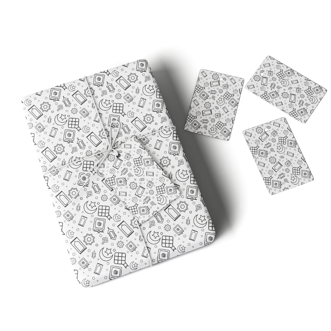 Colour In Gift Wrap & Tag