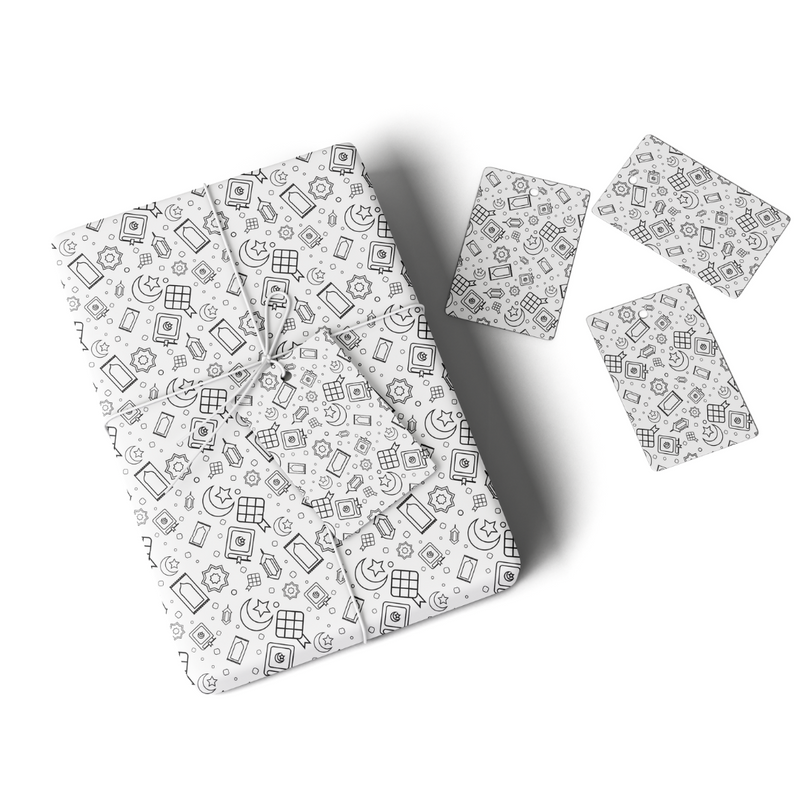 Colour In Gift Wrap & Tag