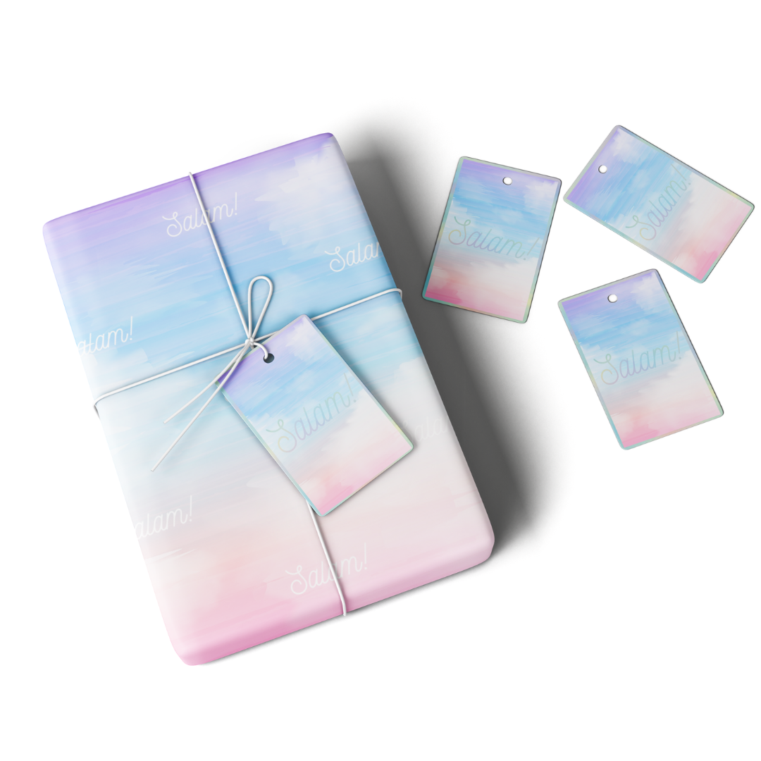 Salam Gift Wrap & Tag - Pastel & Iridescent