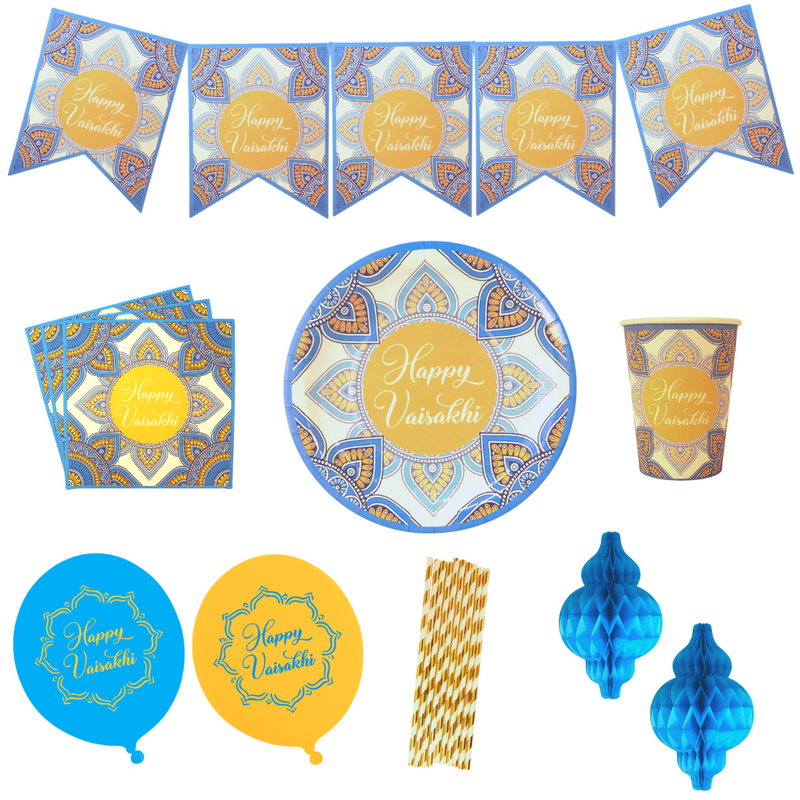 Party In A Box - Vaisakhi - Blue & Yellow
