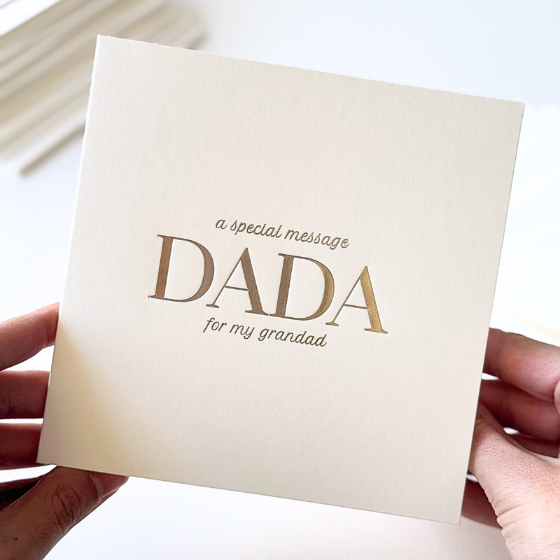 Luxury Special Message Card - Dada (Grandad)