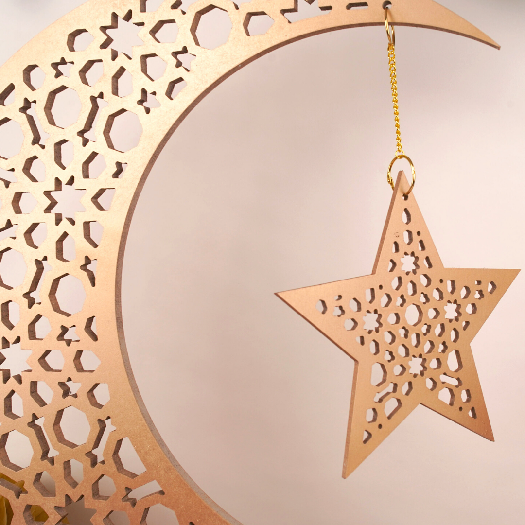 Large Moon & Star - Gold