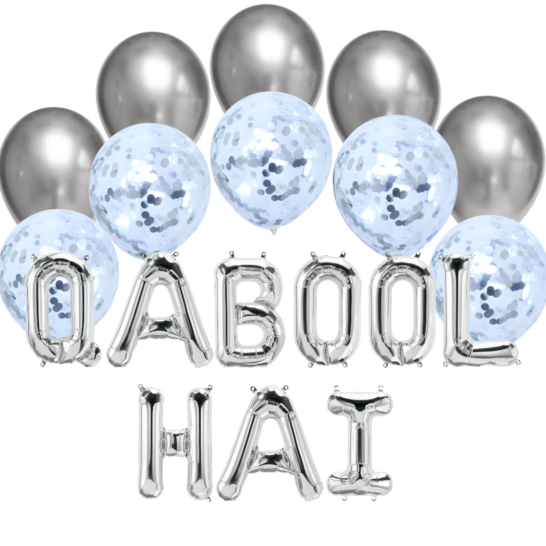 Balloon Bundle - Qabool Hai - Silver
