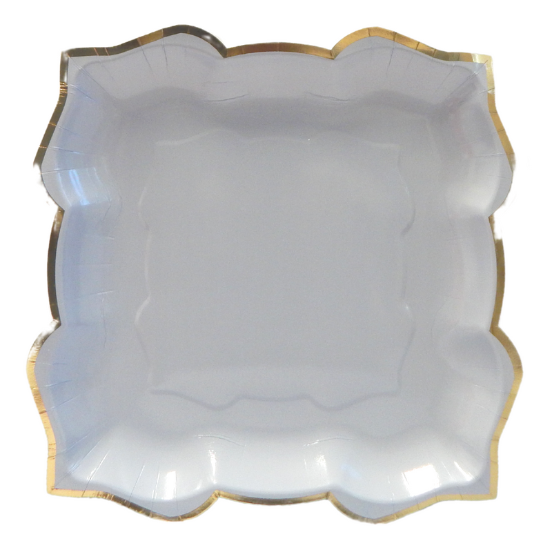 Lotus Large Party Plates (10pk) - Cloud (Silver)