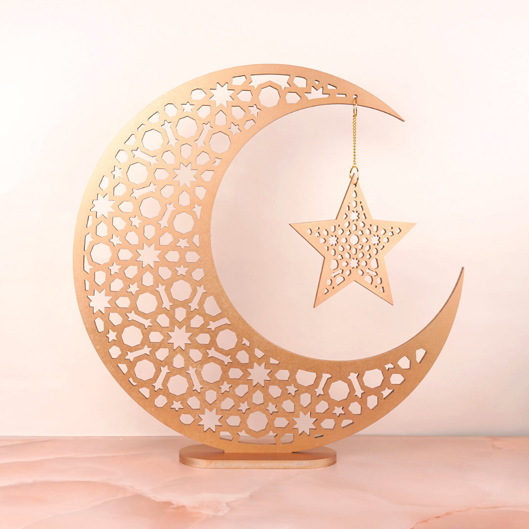 Large Moon & Star - Gold