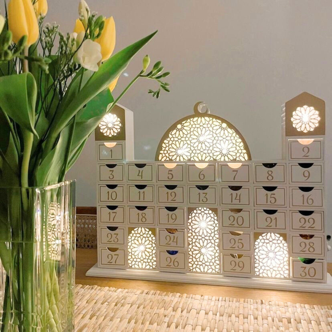 Ramadan Wooden Countdown Calendar - Mosque