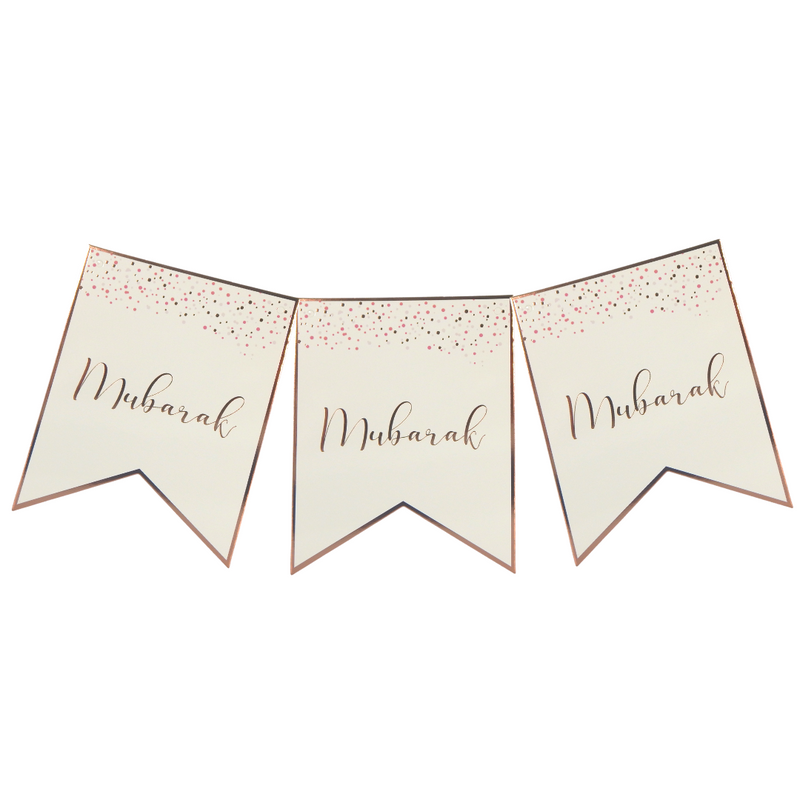 Mubarak Confetti Party Banner