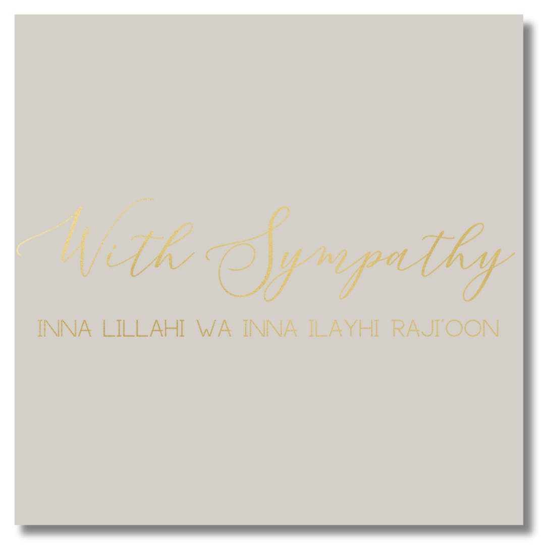 Luxury Foiled Greeting Card - Sympathy