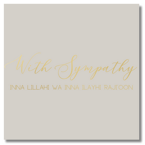 Luxury Foiled Greeting Card - Sympathy