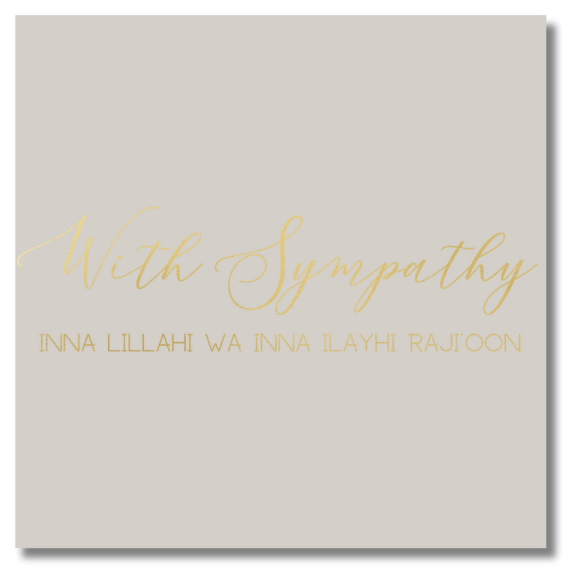 Luxury Foiled Greeting Card - Sympathy