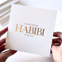 Luxury Special Message Card - Habibi (Love)