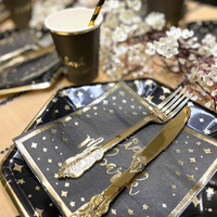 Eid Mubarak Napkins (20pk) - Black & Gold