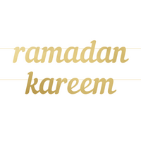 Ramadan Kareem Letter Banner - Gold