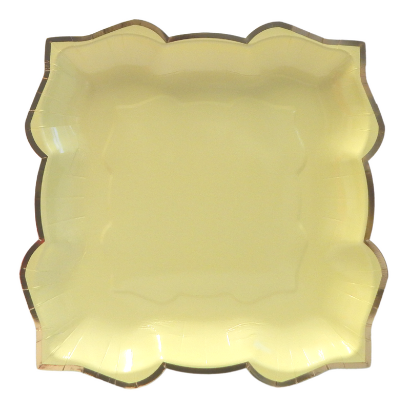 Lotus Large Party Plates (10pk) - Lemon (Yellow)