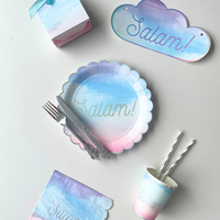 Salam Party Plates (10pk) - Pastel & Iridescent