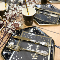 Eid Mubarak Napkins (20pk) - Black & Gold