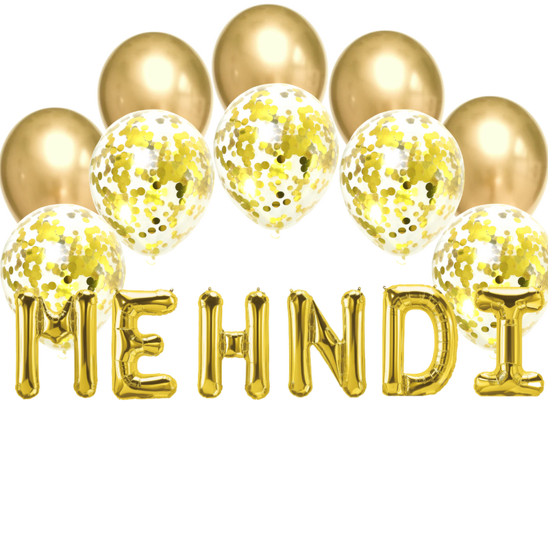 Balloon Bundle - Mehndi - Gold