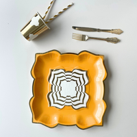 Lotus Large Party Plates (10pk) - Mustard (Orange)