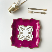 Lotus Large Party Plates (10pk) - Plum (Purple)