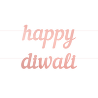 Happy Diwali Letter Banner - Rose Gold