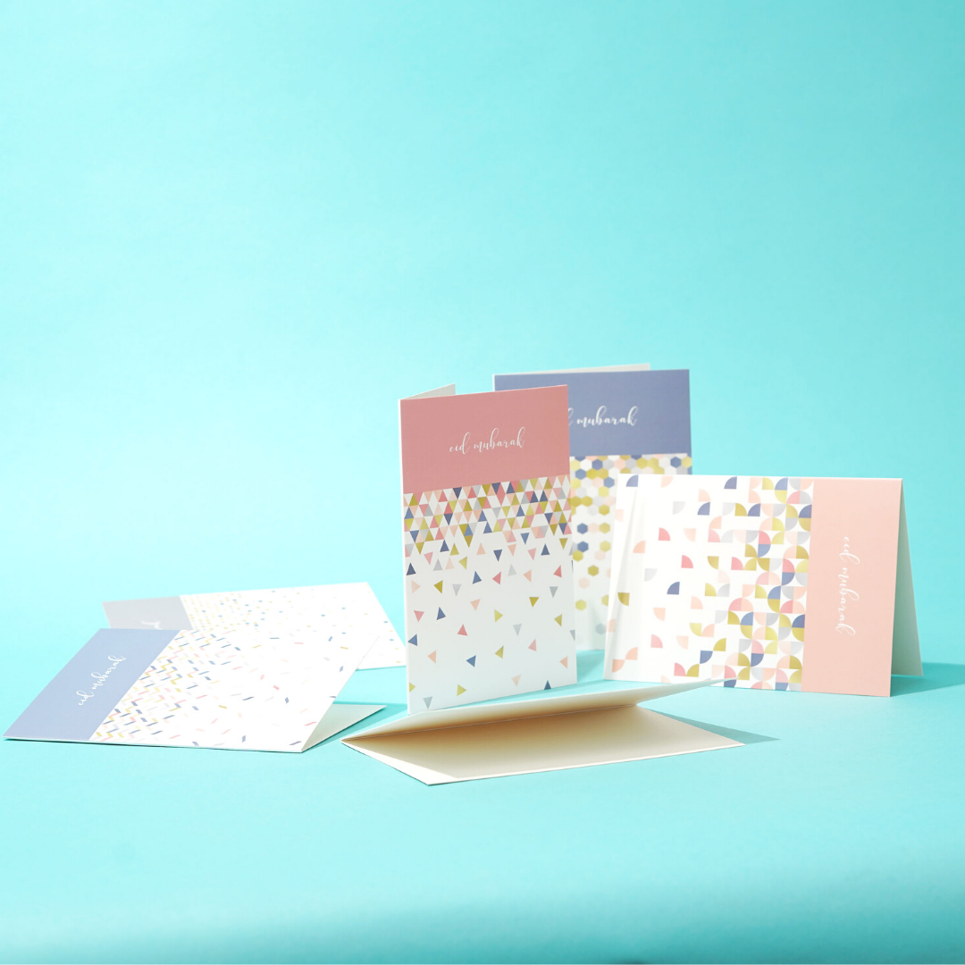 Eid Mubarak Greeting Cards (6pk) - Modern