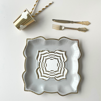 Lotus Large Party Plates (10pk) - Slate (Grey)