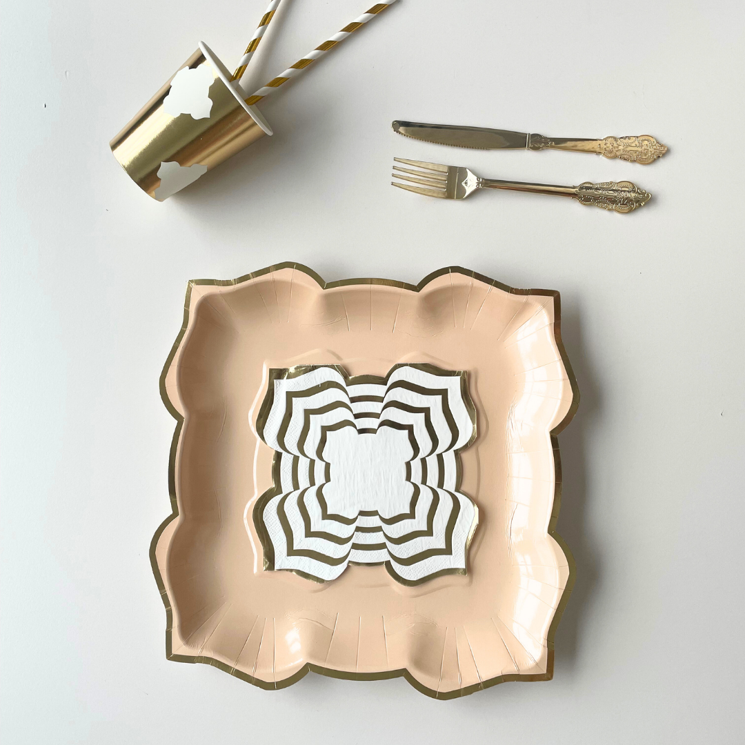 Lotus Large Party Plates (10pk) - Stone (Beige)