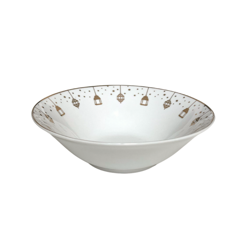 Lantern Gold Plated - 2pc Large Bowl Set - Ceramic Porcelain China