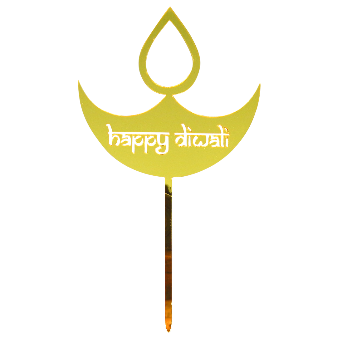 Happy Diwali Cake Toppers - 5 pack