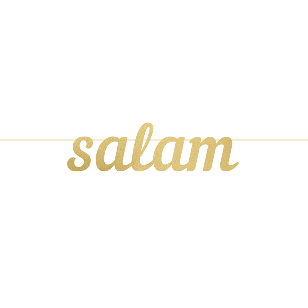 Salam Letter Banner - Gold