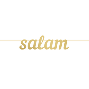 Salam Letter Banner - Gold