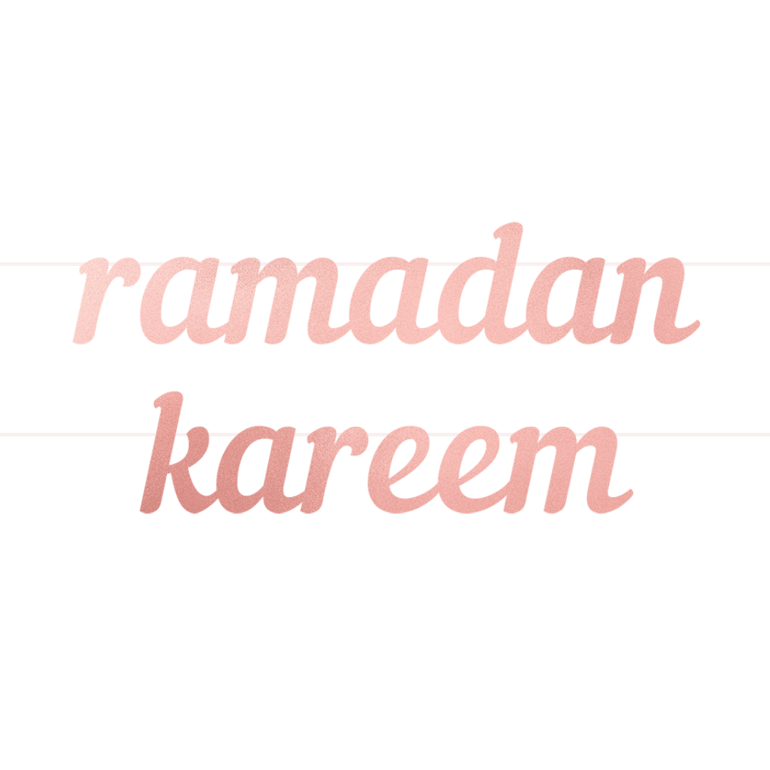 Ramadan Kareem Letter Banner - Rose Gold