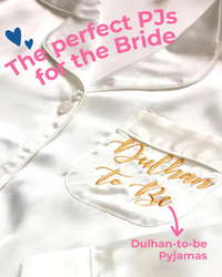 Dulhan To Be Nightwear Bundle (Small) - White & Gold