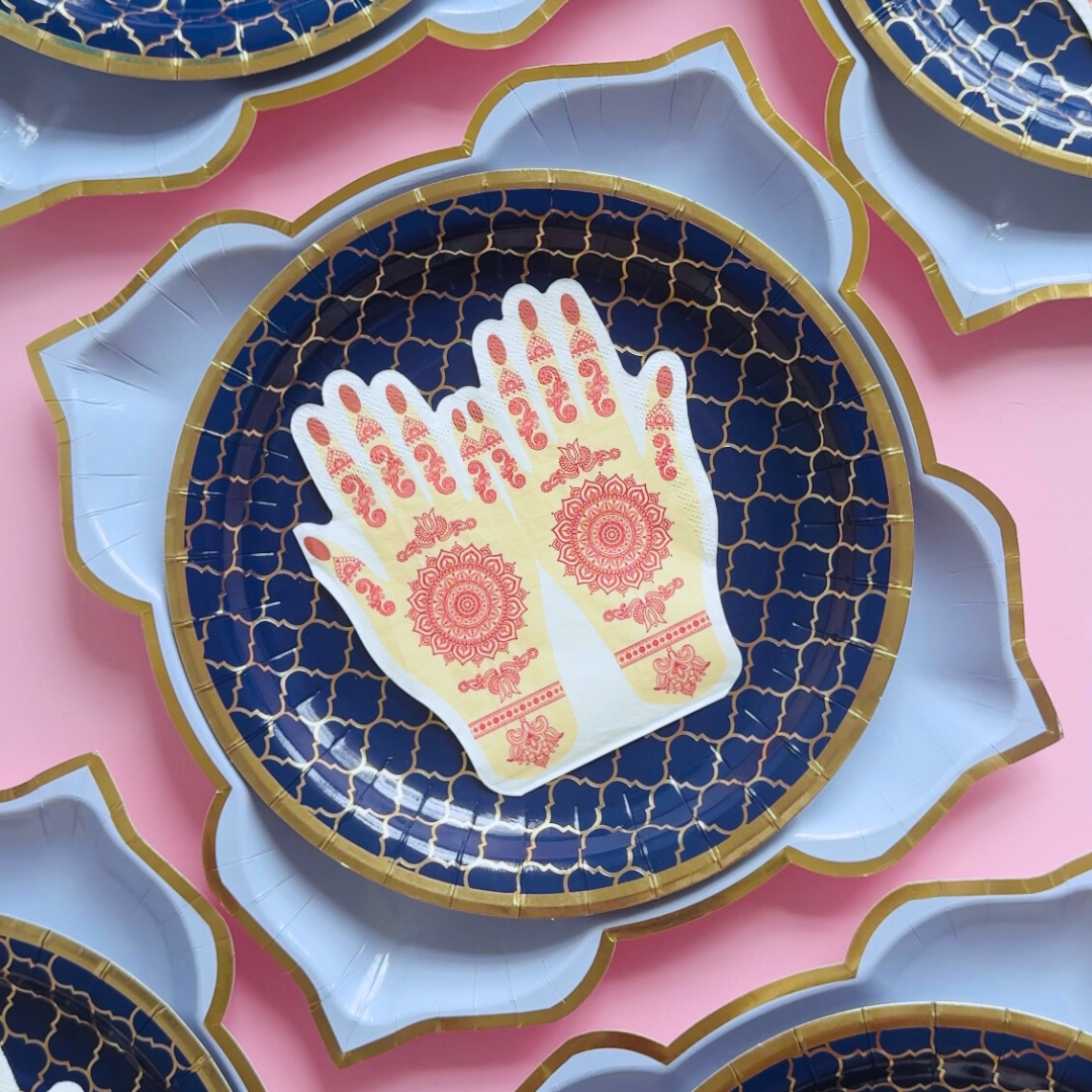 Moroccan Navy Party Plates - 10 pack