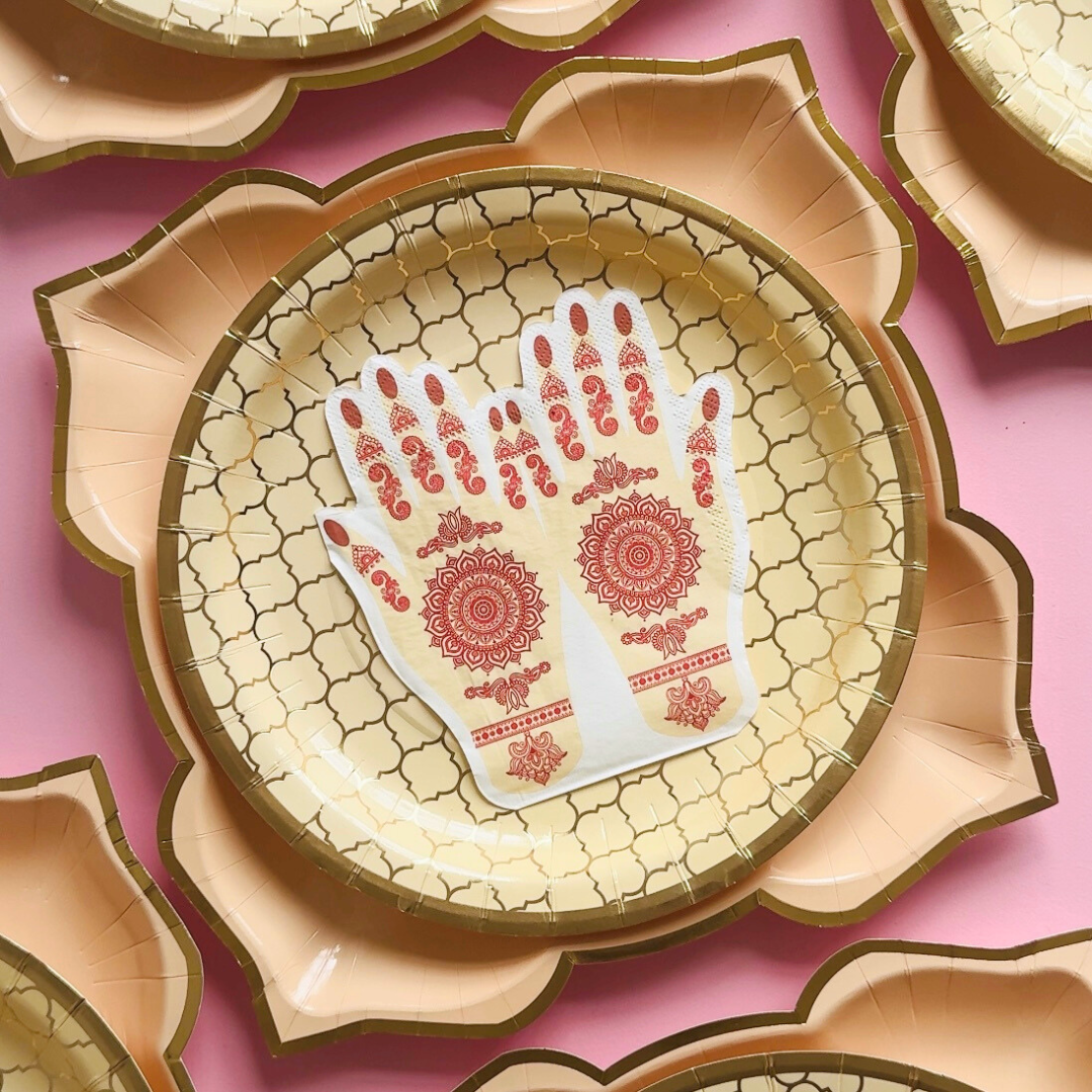 Moroccan Ivory Party Plates - 10 pack