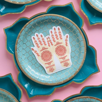 Moroccan Teal Party Plates - 10 pack