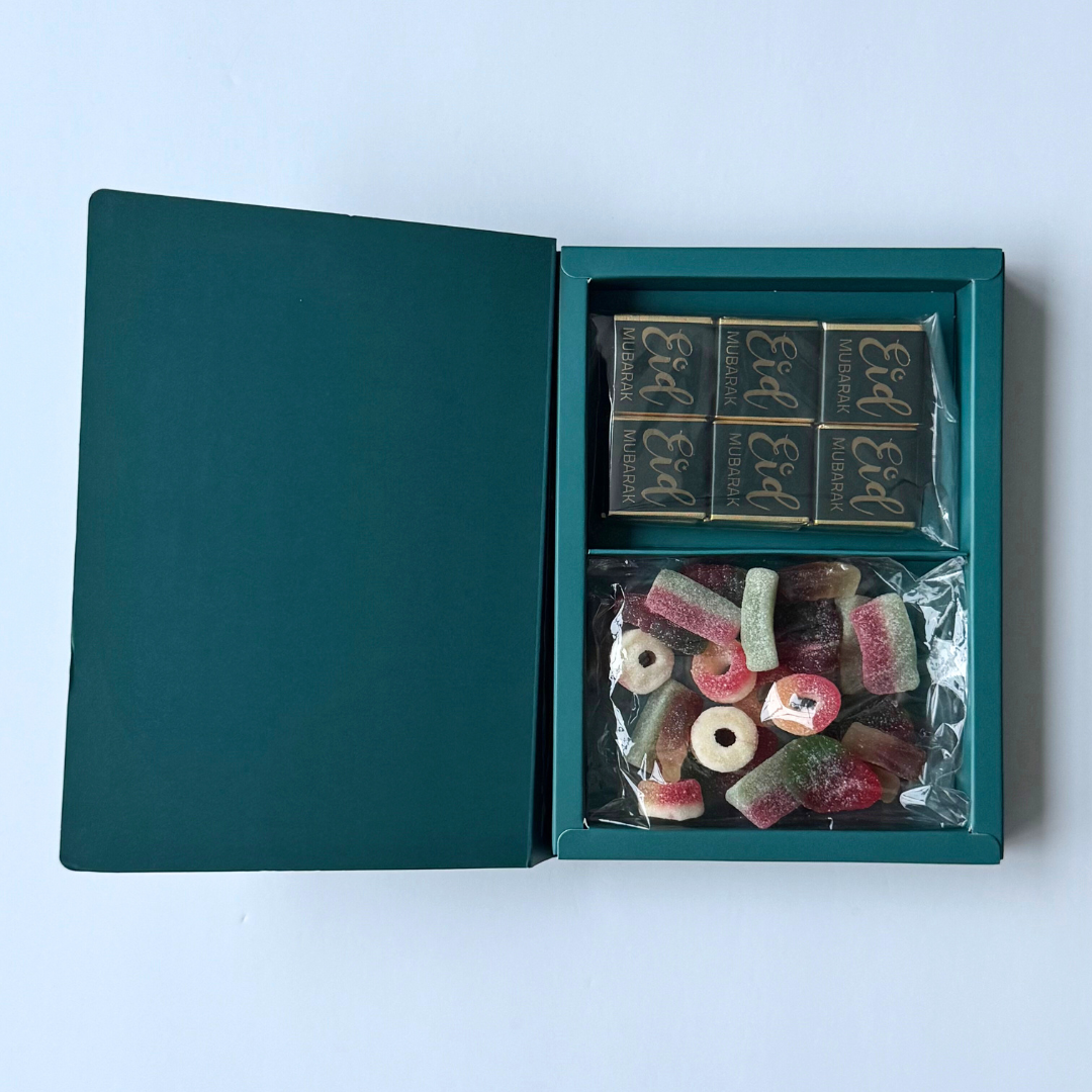 Eid Moon & Lanterns Treat Card - Green