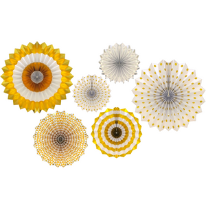 Hanging Paper Fans (6pk)