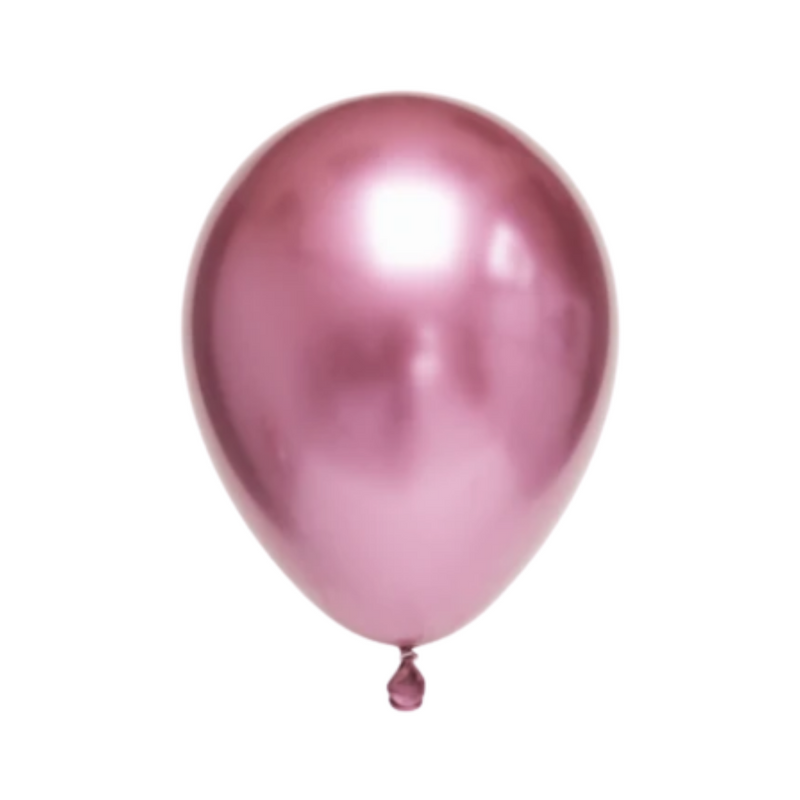 Metallic Balloons (10pk) - Rose Red