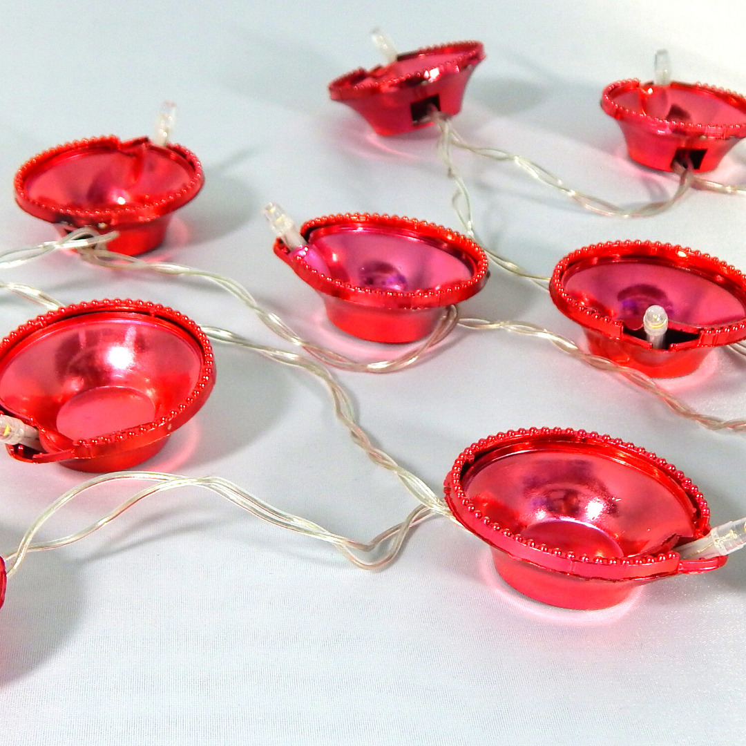 Diya Fairy Lights - Metallic Red