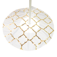 Tree Skirt - White & Gold Foil