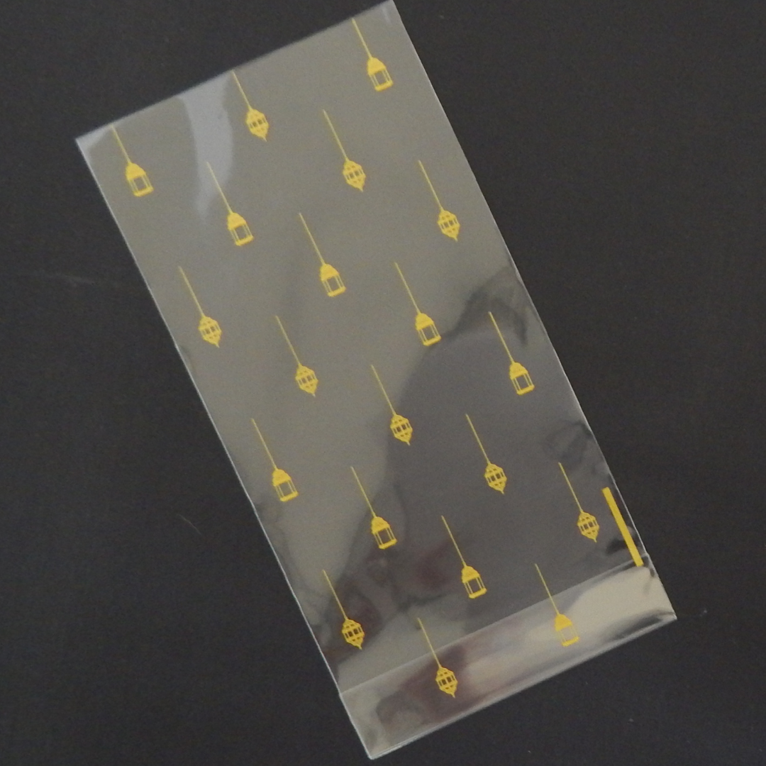 Lantern Treat Bags (10pk) - Clear & Gold Foil