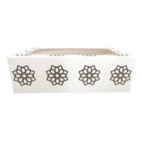 Geo Star Cupcake Box (3pk) - White & Gold