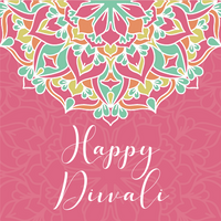 Diwali Bright Mandala Greeting Cards - 6 pack