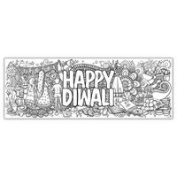 Happy Diwali Giant Colouring Poster Banner - 1.4m