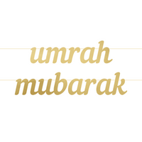 Umrah Mubarak Letter Banner