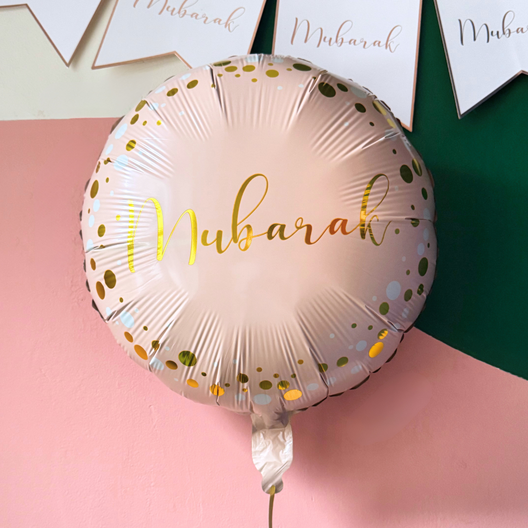 Mubarak Foil Balloon Bundle - Inflated with Helium