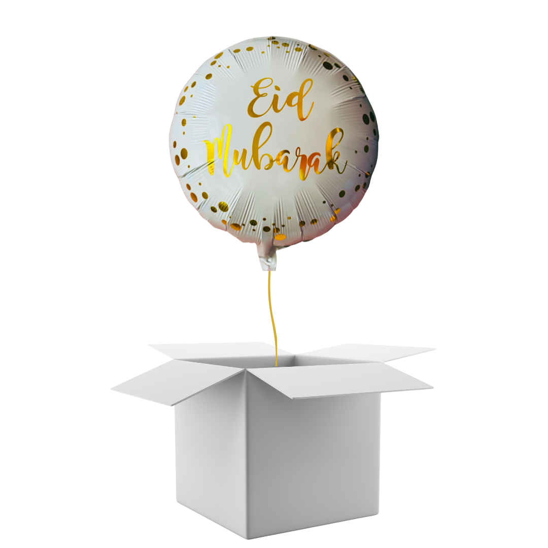 Eid Round Foil Balloon - Inflated with Helium