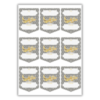 Eid Mubarak Gift Sticker Label Sheets (36pk) - Gold & Black