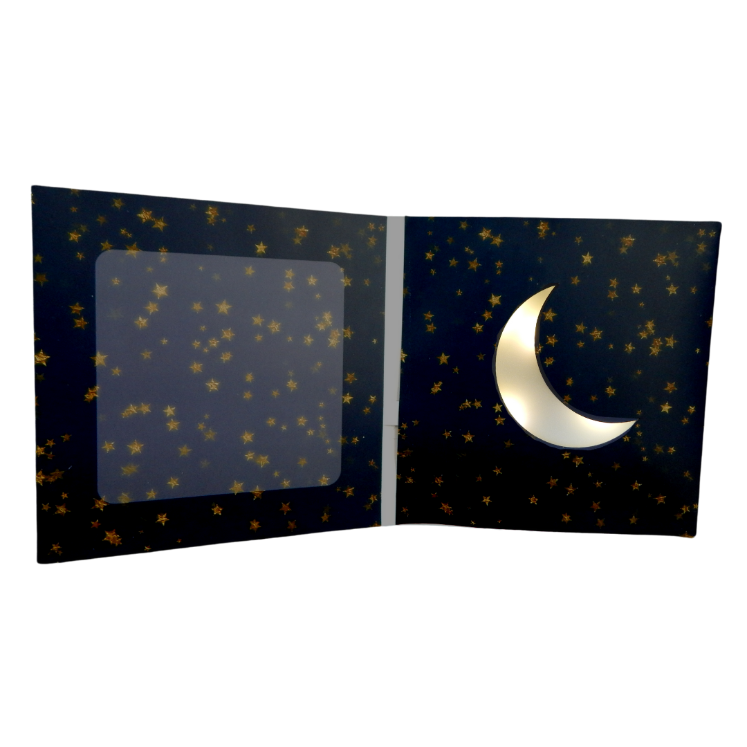 Light Up Eid Mubarak Greeting Card - Starry Night